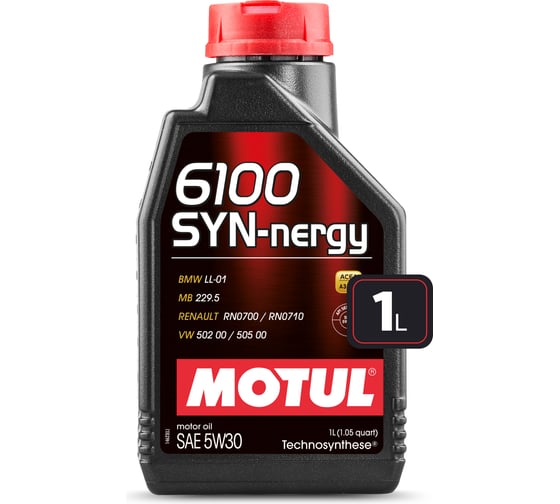 Изображение товара Моторное масло MOTUL 6100 SYN-NERGY 5W30 1 л 113252