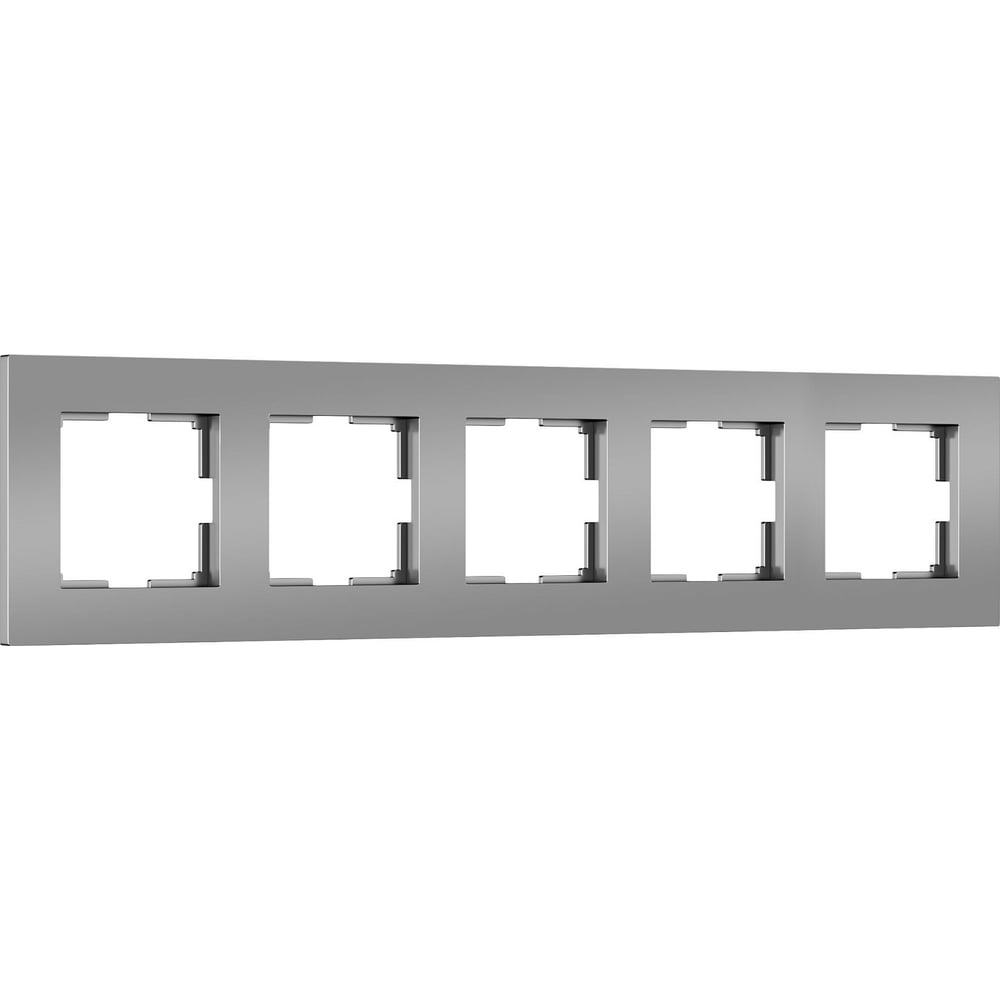 Изображение товара Рамка WERKEL на 5 постов Slab (серебро софт) a067789