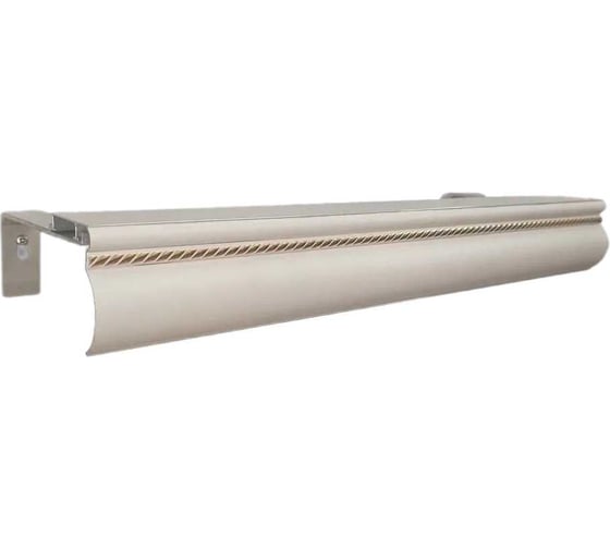 Изображение товара Карниз для штор АЛКОМ-М двухрядный, алюминиевый, 250 см, АМ 031 Пмн белый глянец (золото) АМ 031-8