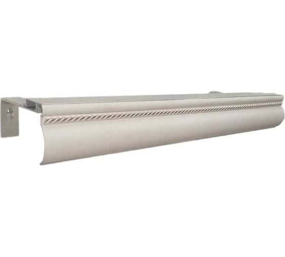 Изображение товара Карниз для штор АЛКОМ-М двухрядный, алюминиевый, 250 см, АМ 031 Пмн белый глянец (серебро) АМ 031-4