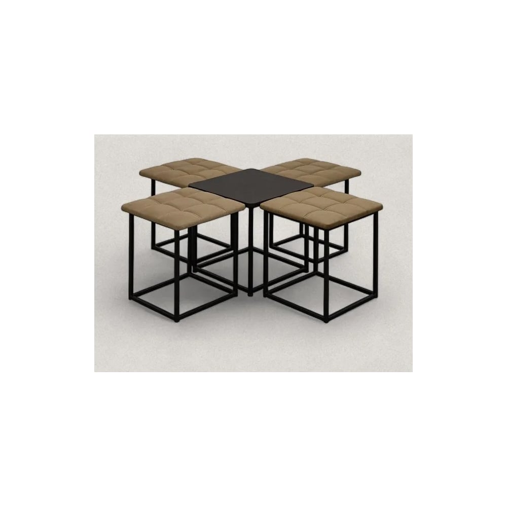 Изображение товара Пуф трансформер Divan24 5 в 1 бежевый велюр для гостиной