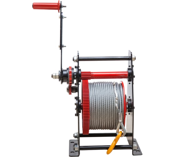 Изображение товара Ручная барабанная лебедка ЦМК ЛР-1 трос 6,5мм*60м L0003