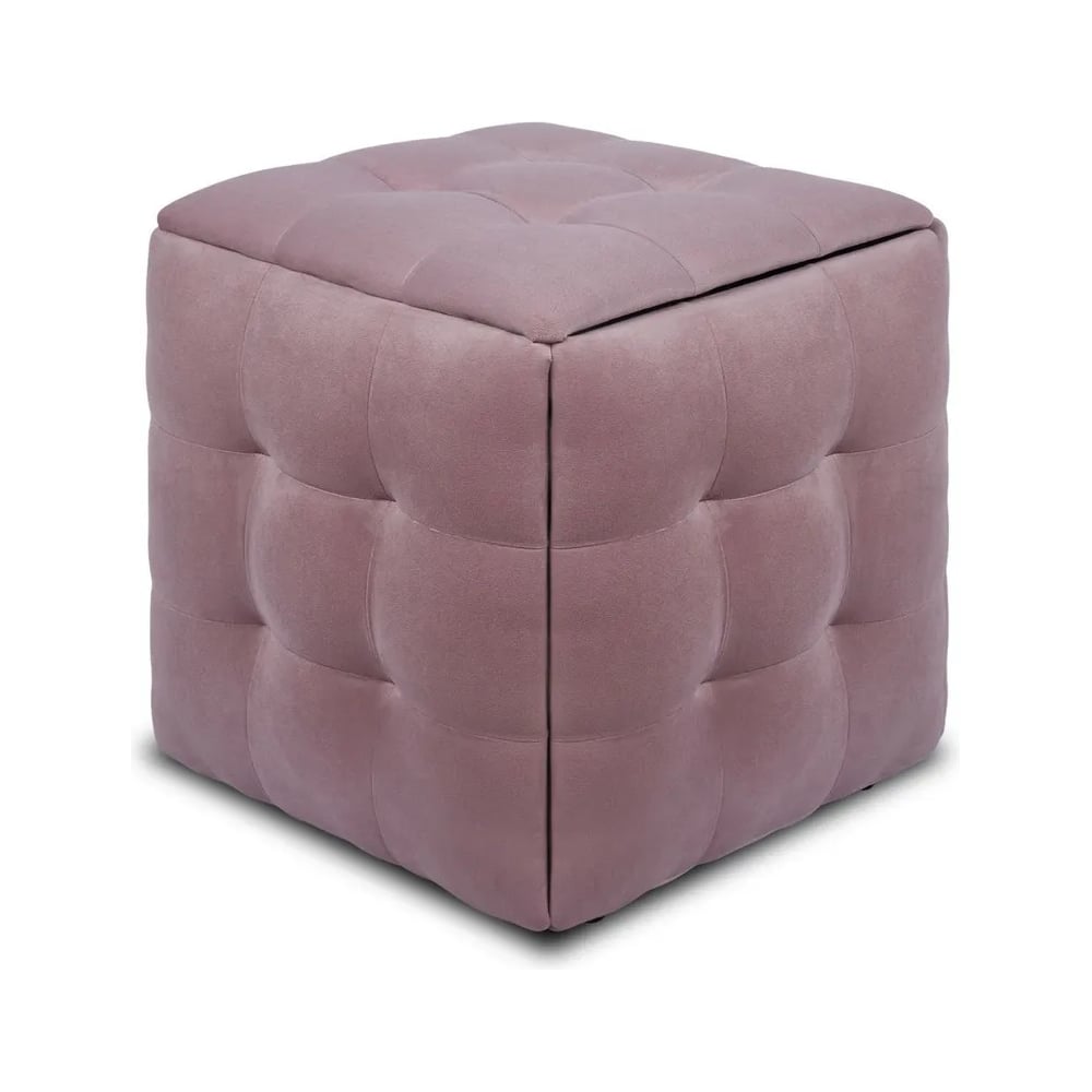 Изображение товара Пуф трансформер Divan24 5 в 1 серо-розовый велюр 50x50x53 см