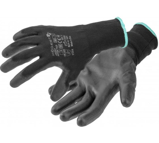 Изображение товара Перчатки рабочие HOEGERT TECHNIK JAGST с полиуретановым покрытием, размер 11 HT5K756-11