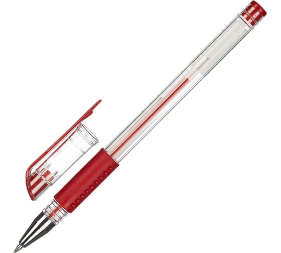 Изображение товара Гелевая ручка 24 шт в упаковке Attache Economy красный стержень 0.5 мм манжетка 901704