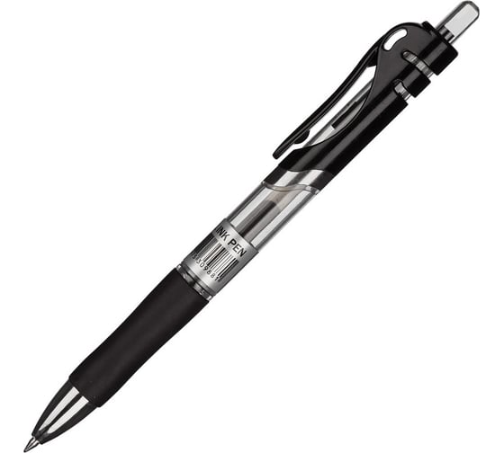 Изображение товара Гелевая автоматическая ручка 12 шт в упаковке Attache Hammer черный стержень 0.5 мм 613149