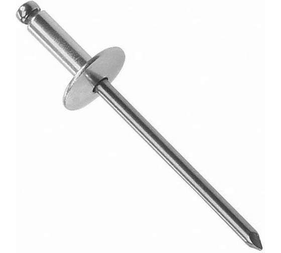 Изображение товара Заклепка ОПМ 109003 тяговая, d4,8x12x16 St/St, увелич.буртик, с плоской головкой, 250 шт УТ000012740