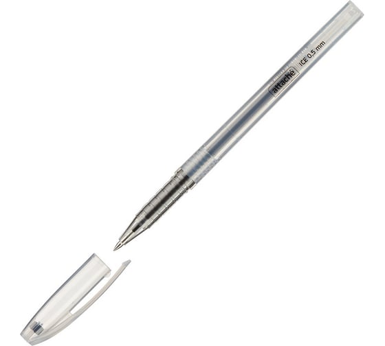 Изображение товара Гелевая ручка 12 шт в упаковке Attache Ice черный стержень 0.5 мм 613140