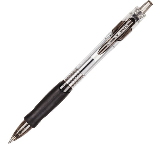 Изображение товара Гелевая автоматическая ручка 12 шт в упаковке Attache Wizard черный 0.5 мм резиновая манжета 258071