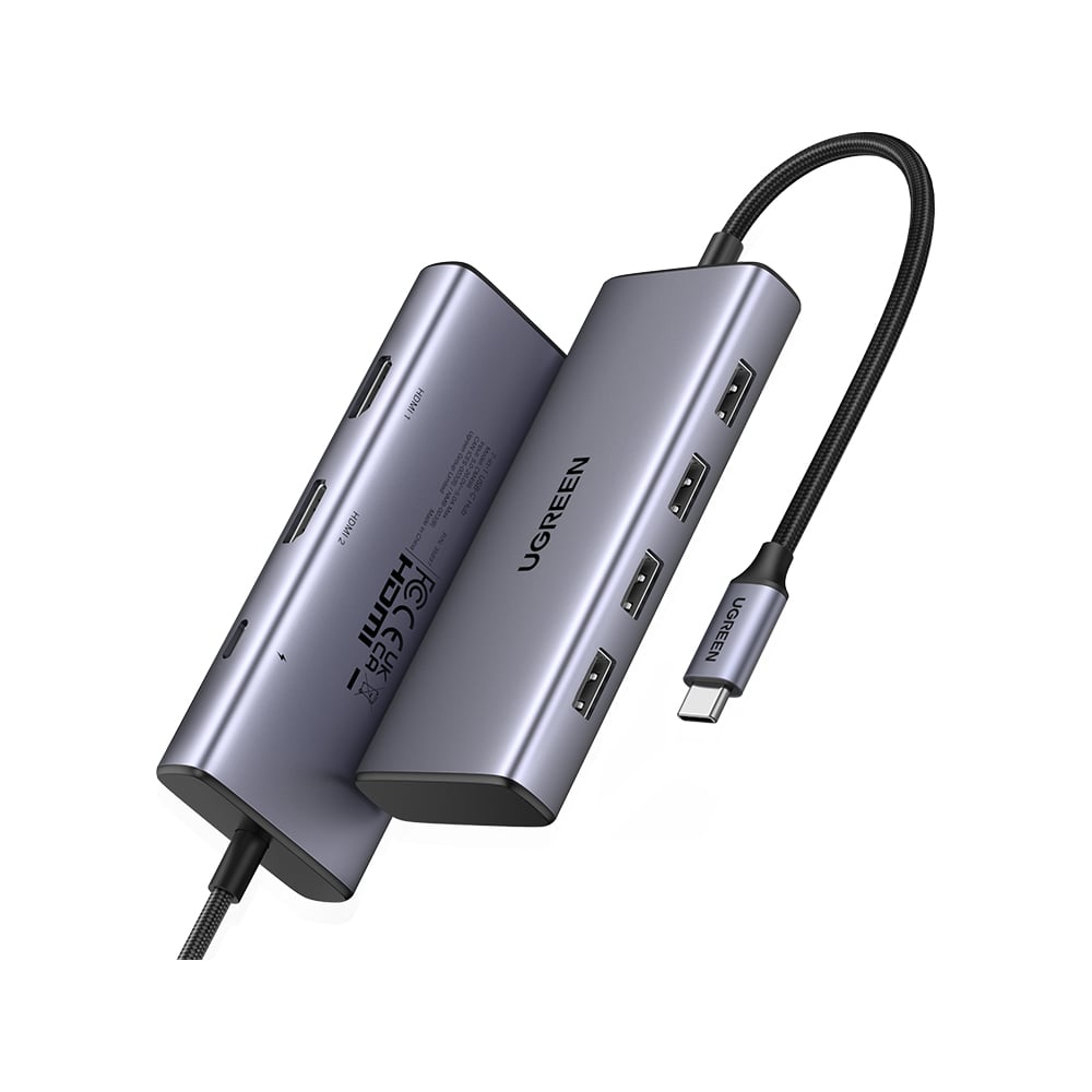 Изображение товара Хаб Ugreen CM498 (35897) 7-in-1 USB-C Hub. Цвет: серый 35897_