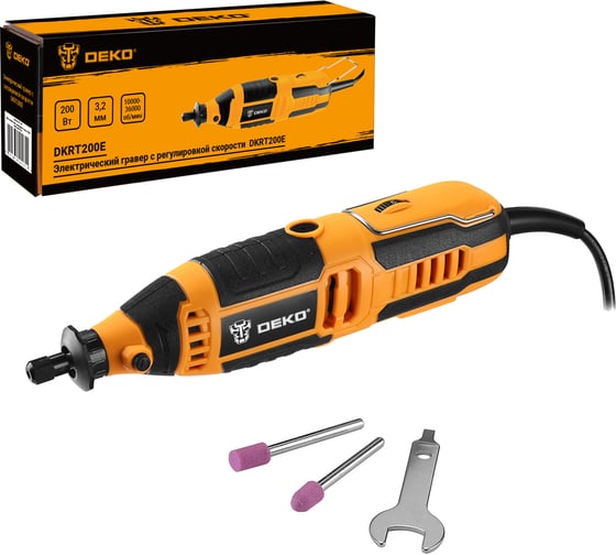 Изображение товара Электрический гравер с регулировкой скорости DEKO DKRT200E 063-1410