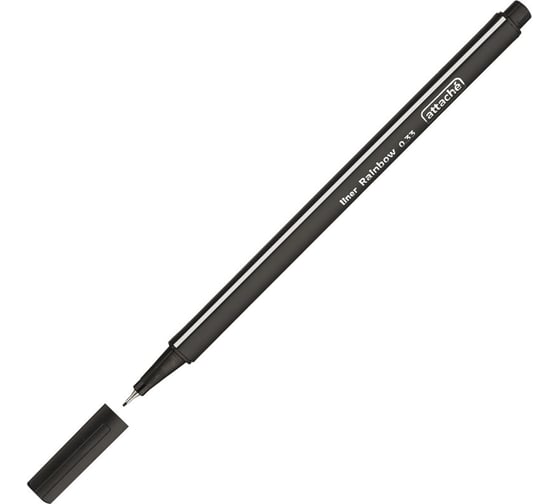 Изображение товара Линер 20 шт в упаковке Attache Rainbow 0.33 мм трехгранный корпус черный 148061