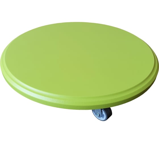 Изображение товара Подставка для цветов на колесах ЦМК диаметр 30 см, неоновый зеленый PF009