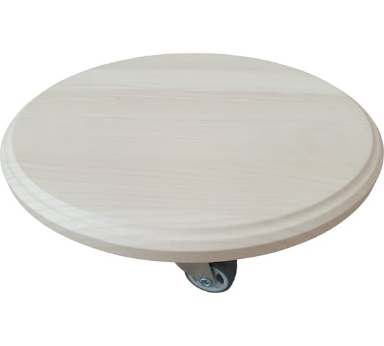 Изображение товара Подставка для цветов на колесах ЦМК диаметр 30 см, береза PF007