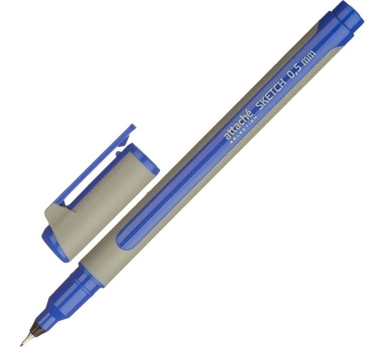 Изображение товара Линер 12 шт в упаковке Attache Selection корпус soft touch 0.5 мм синий 737244