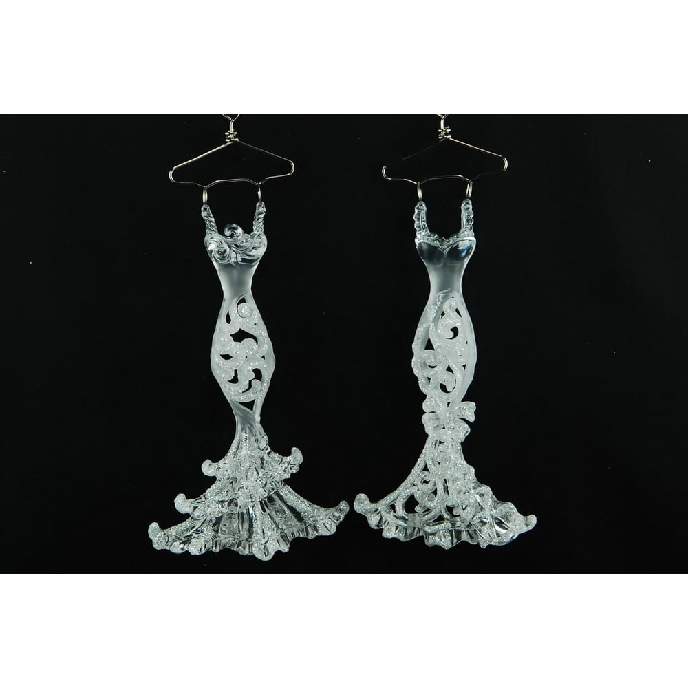 Изображение товара Украшение Crystal Trees Платье серебро 12 см 150103