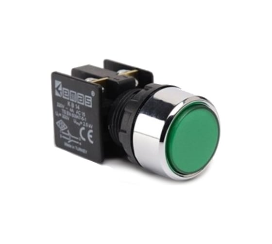 Изображение товара Кнопка Emas зеленая 1НО+1НЗ KB14DY