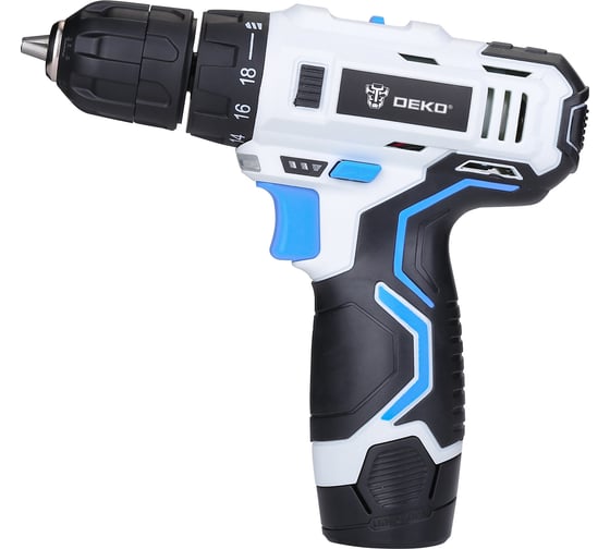 Изображение товара Аккумуляторная дрель-шуруповёрт DEKO GCD12DU3 SNOW WHITE SET1, 12В, 32 Нм, 1х1.5 Ач, з/у 063-4170