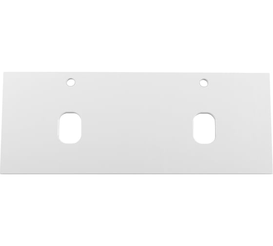 Изображение товара Столешница BelBagno из МДФ с двумя отверстиями под раковину и с двумя отверстиями под смеситель, 1204x462x19 Bianco Lucido EK-120-2-BL