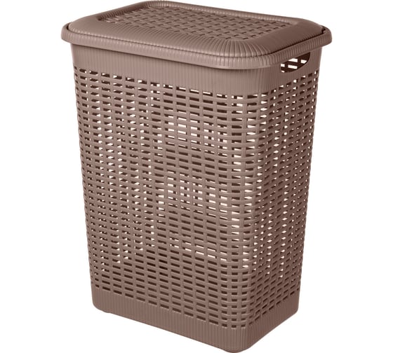 Изображение товара Корзина для белья Econova 30 л, 370х260х465 мм коричневый 431293314