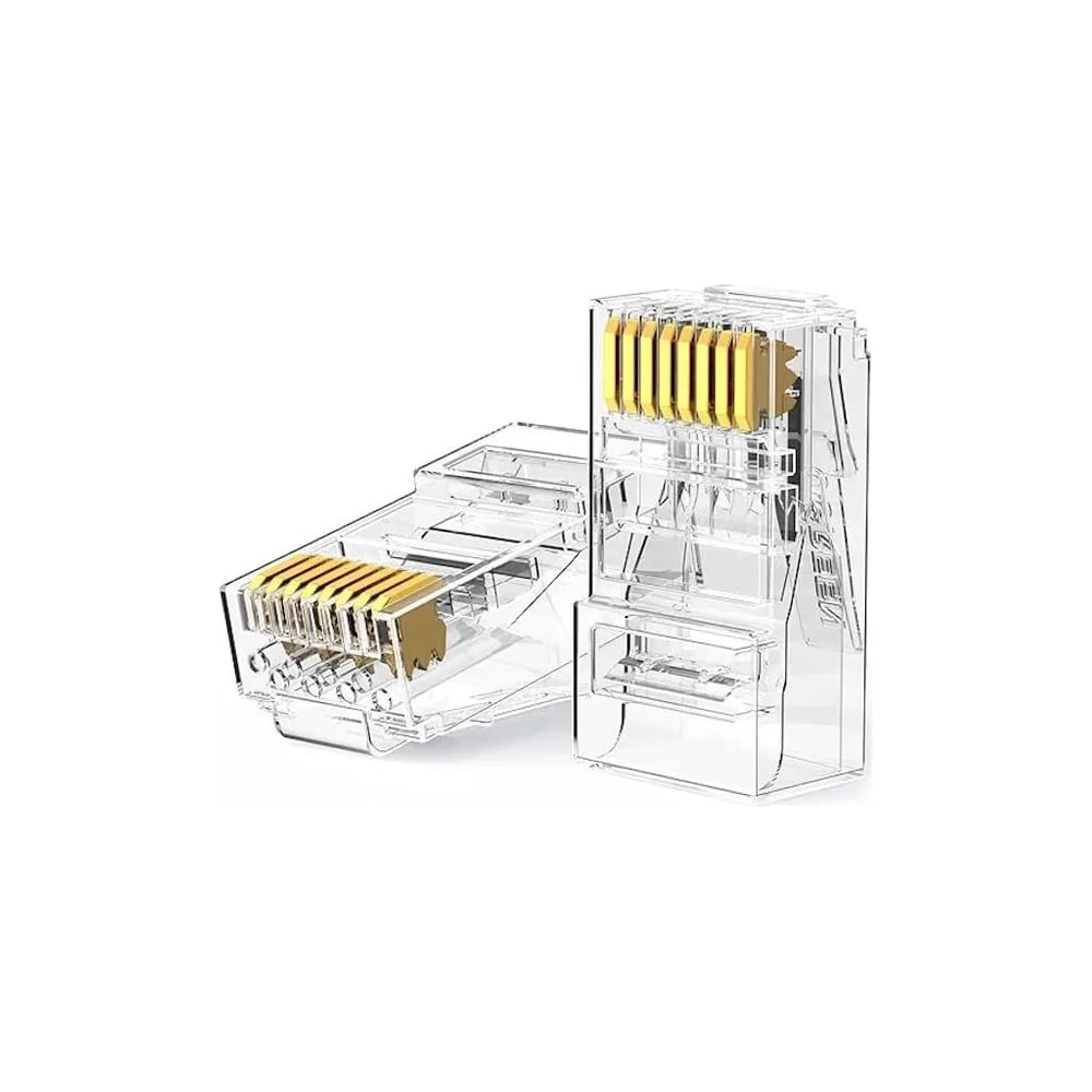 Изображение товара Коннектор RJ45 Cat 6 Ugreen NW120 50 шт прозрачный