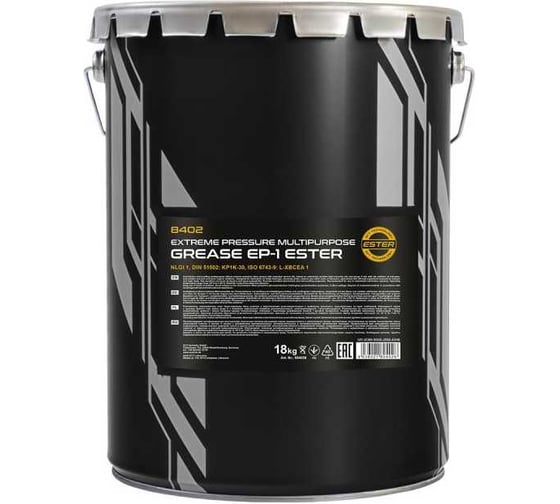 Изображение товара Пластичная противозадирная смазка MANNOL EXTREME PRESSURE MULTIPURPOSE EP1 18 кг 840218