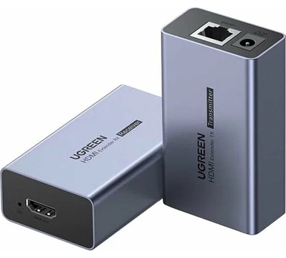 Изображение товара Удлинитель HDMI сигнала Ugreen CM609 () HDMI Extender 50m Over a Single Cat5e/6 50m (EU). Цвет: серый 90811EU
