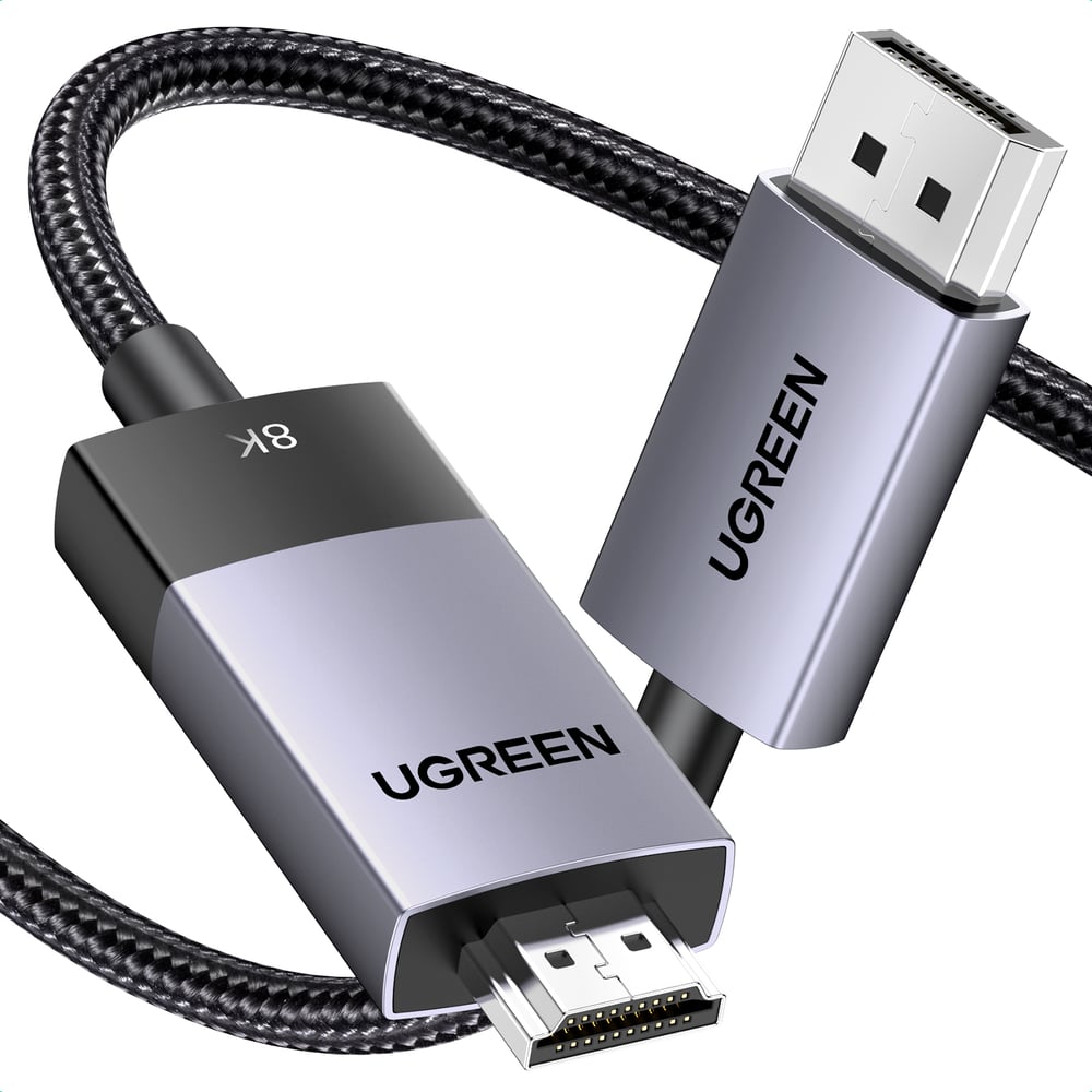 Изображение товара Кабель DisplayPort to HDMI 8K 60Hz Ugreen DP115 1м серый высокое качество