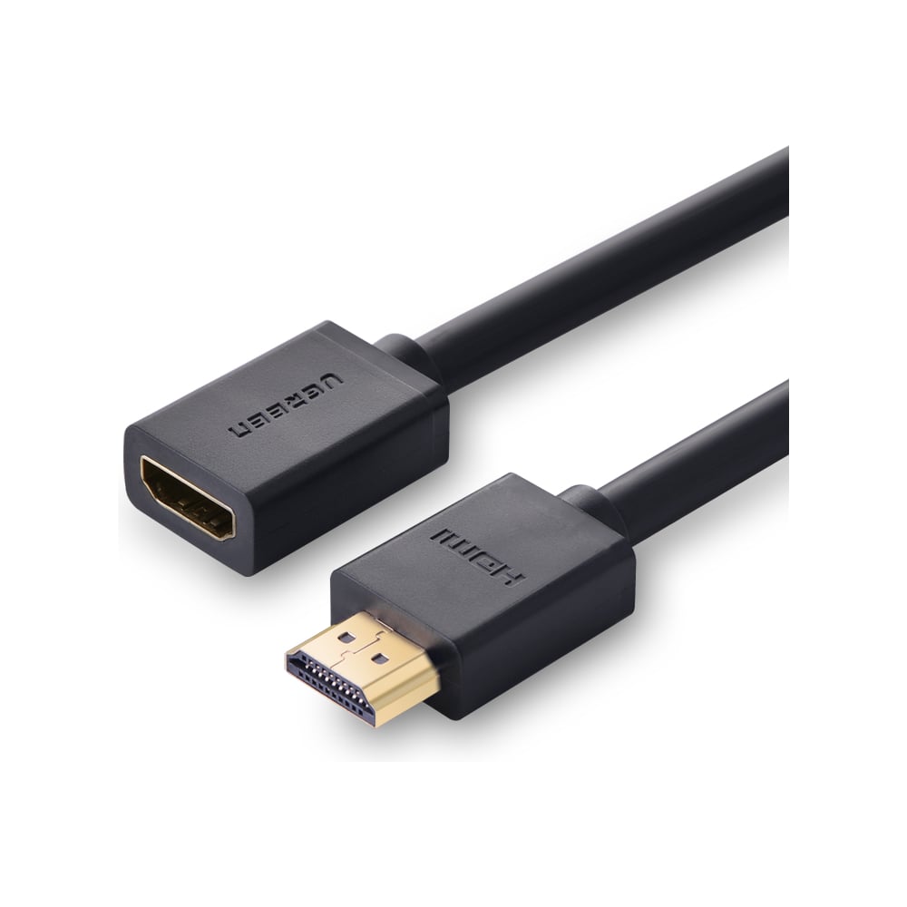 Изображение товара Кабель Ugreen HD107 (10145) HDMI Male to Female Cable в оплетке. Длина 3м. Цвет: черный 10145_