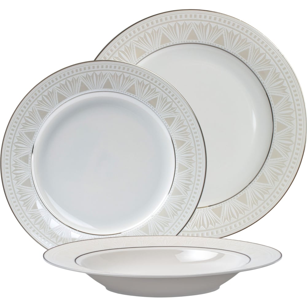 Изображение товара Фарфоровый столовий набір FIORETTA GATSBY на 6 персон, 18 предметов, узоры