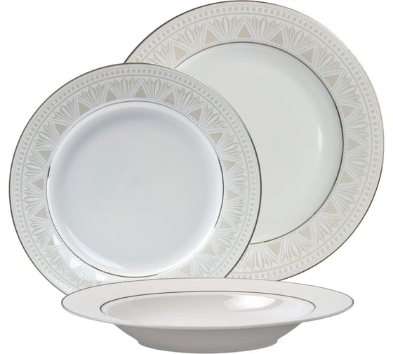 Изображение товара Столовый набор фарфоровый FIORETTA GATSBY на 6 персон (18 предметов) TDS667-ECOM