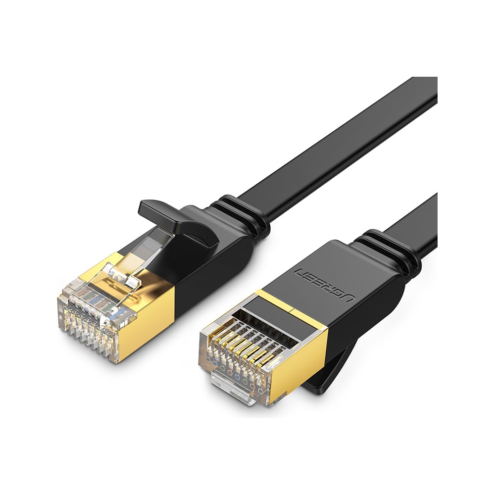 Изображение товара Ugreen NW106 Кабель Cat 7 U/FTP 3 м плоский черный для высокоскоростного интернета