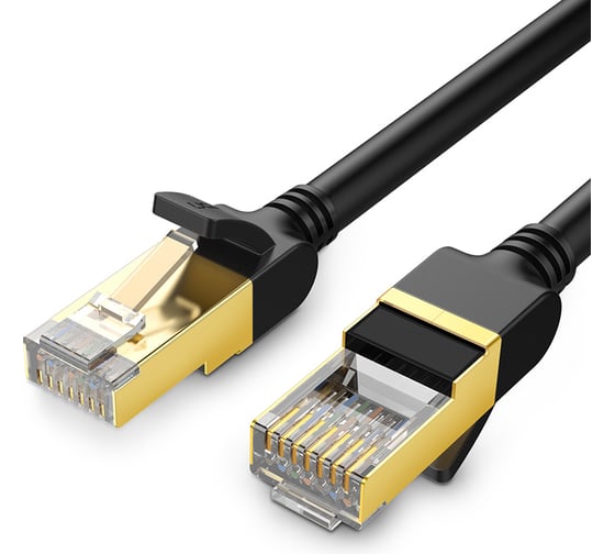 Изображение товара Кабель Ugreen NW107 (11273) Cat 7 F/FTP Lan Cable. Длина: 10м. Цвет: черный 11273UG