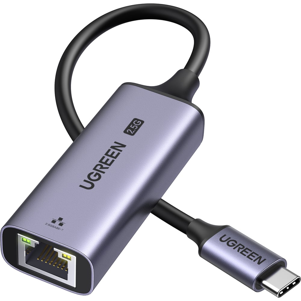 Изображение товара Адаптер Ugreen CM648 (25051) USB-A 3.0 to RJ45 2.5G Ethernet Adapter. Цвет: серый 25051_