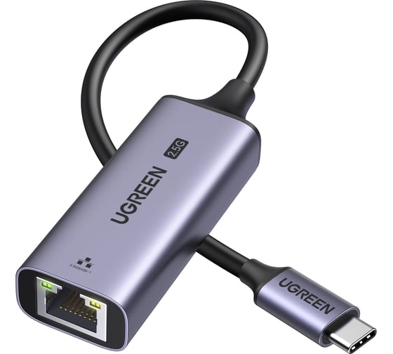 Изображение товара Адаптер Ugreen CM648 () USB-C 3.1 to RJ45 2.5G Ethernet Adapter. Цвет: серый 25052