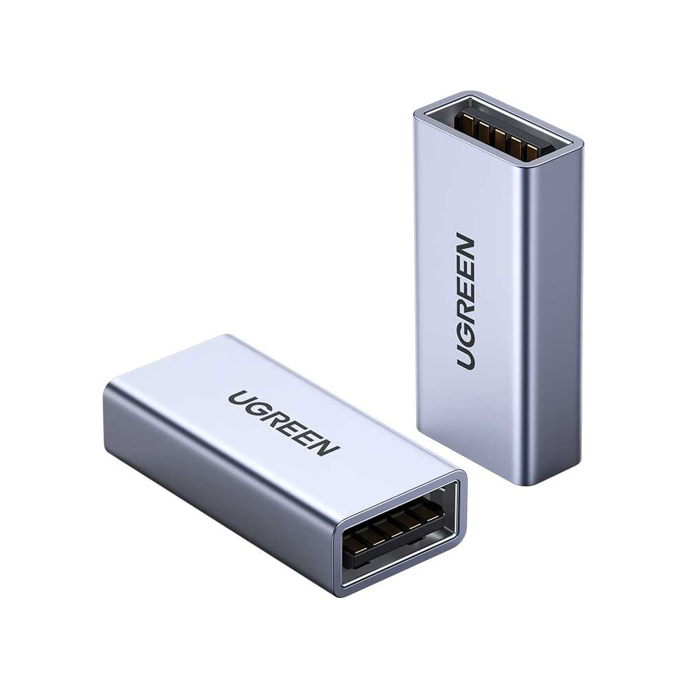 Изображение товара Адаптер Ugreen US381 USB3.0 A/F to A/F алюминиевый серый