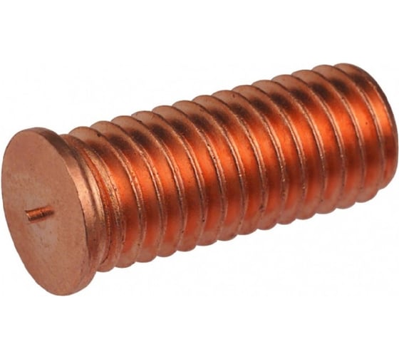 Изображение товара Шпилька ОПМ 405019 М6x25 приварная St омедненная 200 шт УТ000011972