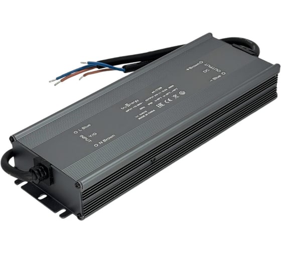 Изображение товара Блок питания для светодиодной ленты truEnergy 24V, 400W, IP68, алюминий, 265x90x36мм 17359