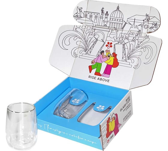 Изображение товара Набор 2 стакана GLASS CUP капля 240 мл PR--HM-DG03 Rise  PR-RISE-HM-DG03