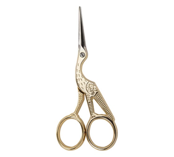 Изображение товара Ножницы для вышивания и рукоделия Остров сокровищ Цапельки 120 мм, золотистые 665601