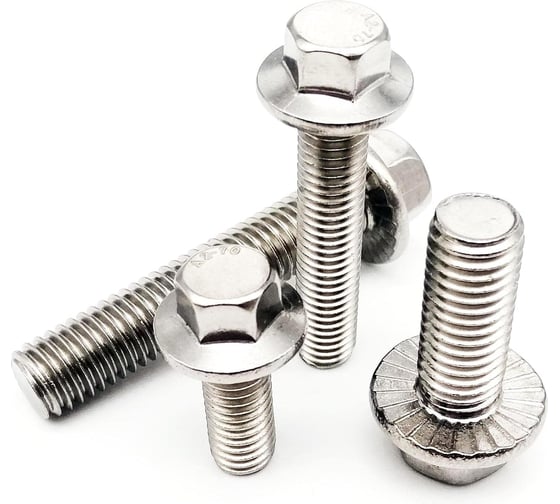 Изображение товара Болт ОПМ DIN 6921 с насечками М 6x30/30 8.8 zn 500 шт УТ000164825