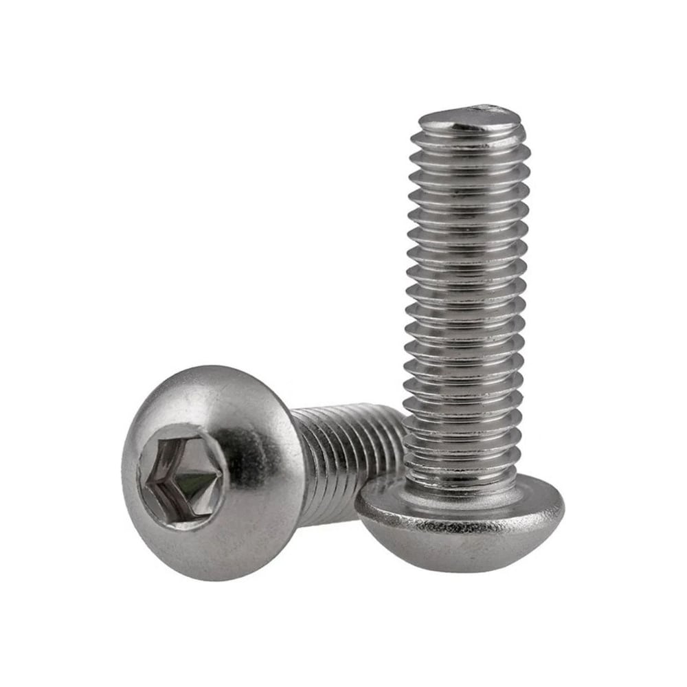 Изображение товара Винт ОПМ ISO 7380-1 М6x10 500 шт нержавеющая сталь А2 полукруглая головка