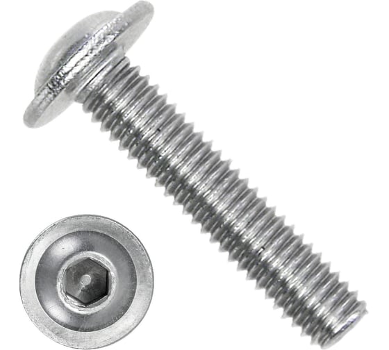 Изображение товара Винт ОПМ ISO 7380-2 М6x12 10.9 zn 500 шт П0000030745