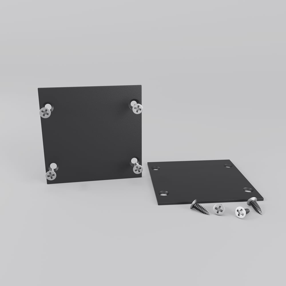 Изображение товара Комплект заглушек для радиусного профиля MAYTONI 2шт. Черный ALM-3535R-EC