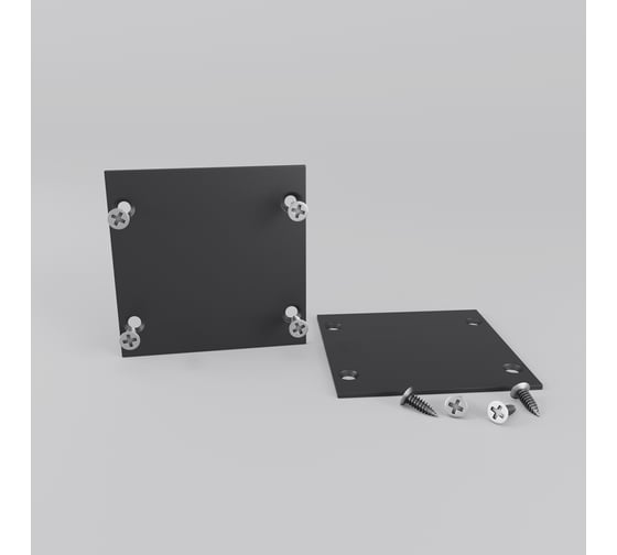 Изображение товара Комплект заглушек для радиусного профиля MAYTONI 2шт. Черный ALM-3535R-EC