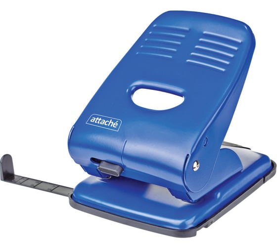 Изображение товара Дырокол Attache до 40 листов, с линейкой, цвет синий 618140