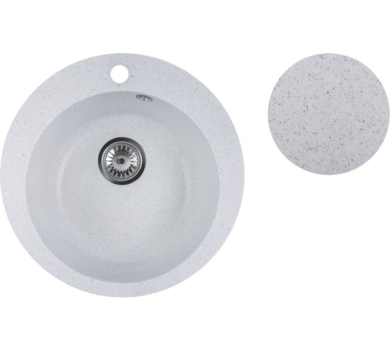 Изображение товара Мойка кухонная из искусственного камня AV Engineering POINT серый 495x495 мм, AVE495495GRA