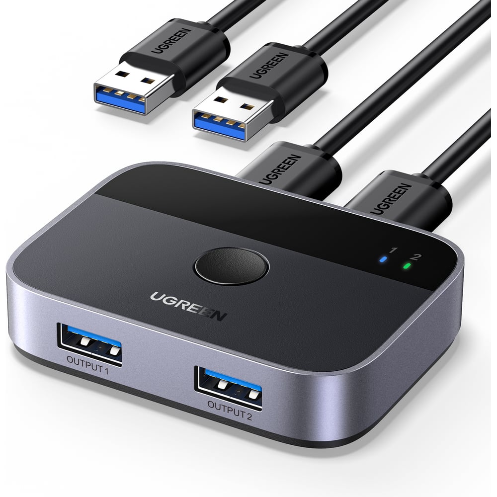 Изображение товара Ugreen CM757 USB 3.0 2x2 Sharing Switcher — переключатель с 4 портами
