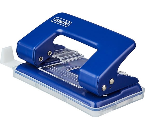 Изображение товара Дырокол Attache 6304 до 12 листов, с линейкой, металлический, синий 371313