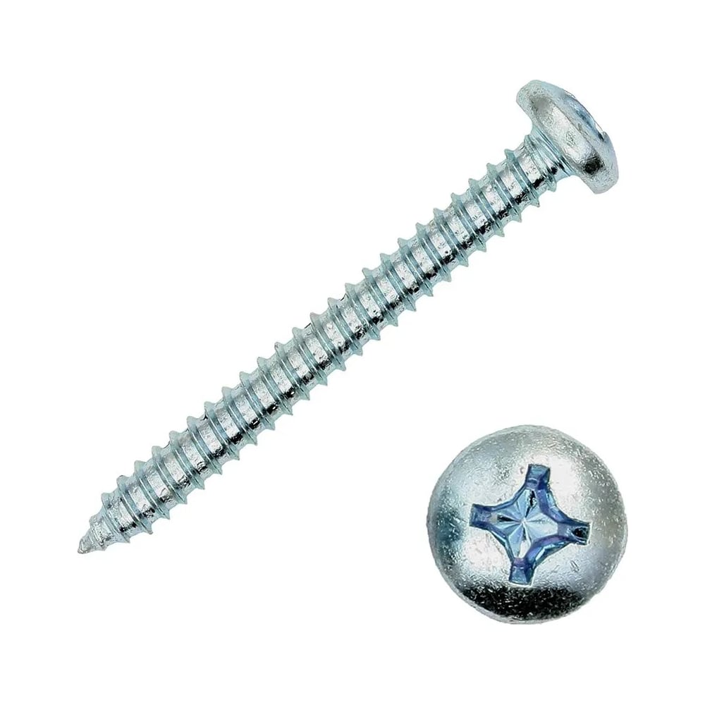 Изображение товара Саморез DIN 7981 C-H d4,8x45 оцинкованный для строительных работ 500 шт